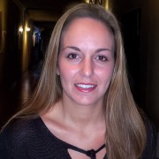 Smiling woman with long blonde hair